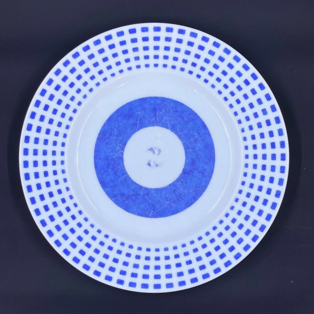 Christofle Byzance e - Set of 4 - Oceana Bleu 9" Salad Dessert Plat -FLAWS